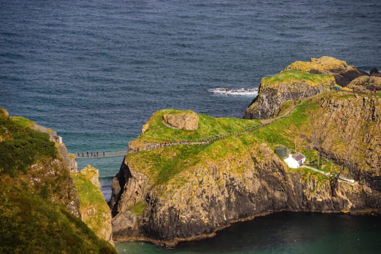 Carrick A Rede Rope Bridge, County Antrim, Ireland.